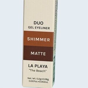 CHICABEAUTY Duo Gel Eyeliner Pencil La Playa Warm Brown Shimmer Matte Dual